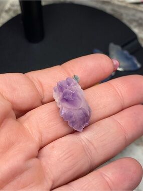 Amethyst Crystal Pendant - Natural Raw Stone Jewelry